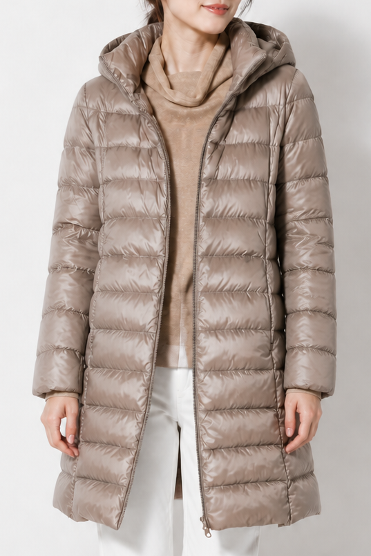 Mieke | Winterjacke Damen Steppjacke mit abnehmbarer Kapuze