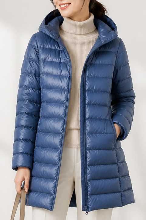 Mieke | Winterjacke Damen Steppjacke mit abnehmbarer Kapuze