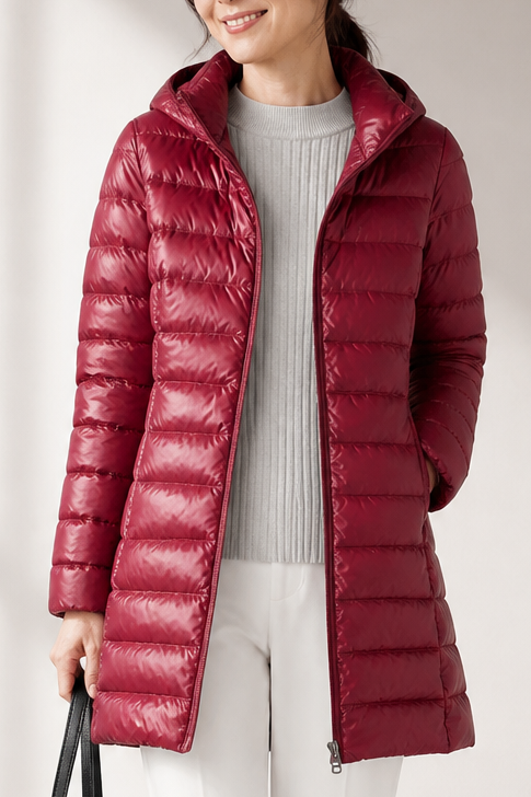 Mieke | Winterjacke Damen Steppjacke mit abnehmbarer Kapuze