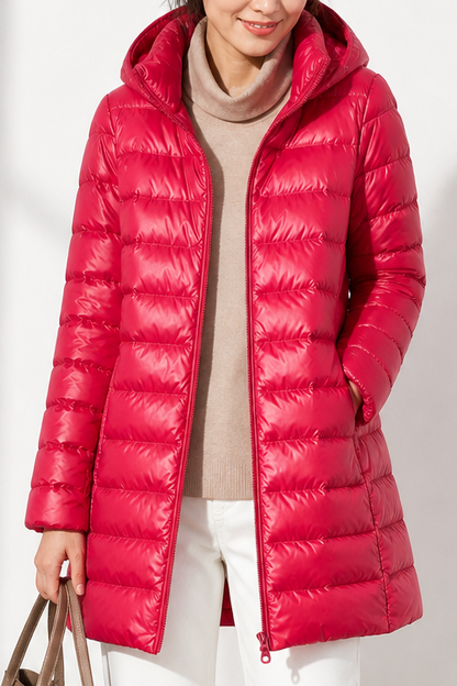 Mieke | Winterjacke Damen Steppjacke mit abnehmbarer Kapuze