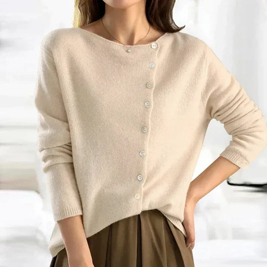 Maria | Baumwoll Rollkragenpullover Damen Gerippt Langarm