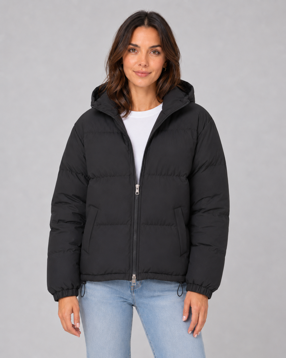 Metteline | Winterjacke Damen Gesteppt mit Kapuze und Kordelzug