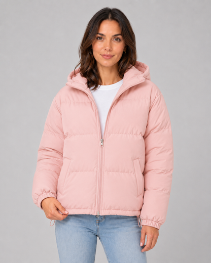 Metteline | Winterjacke Damen Gesteppt mit Kapuze und Kordelzug