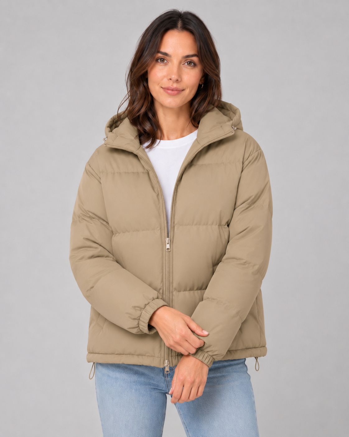Metteline | Winterjacke Damen Gesteppt mit Kapuze und Kordelzug