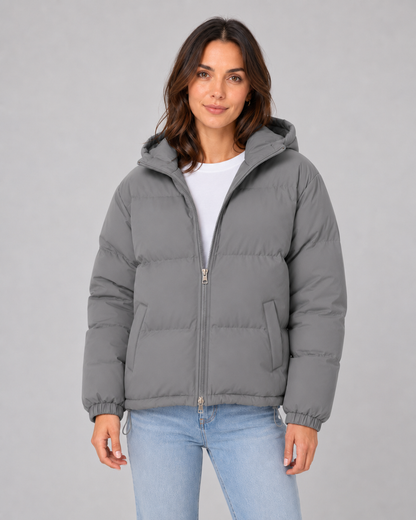 Metteline | Winterjacke Damen Gesteppt mit Kapuze und Kordelzug