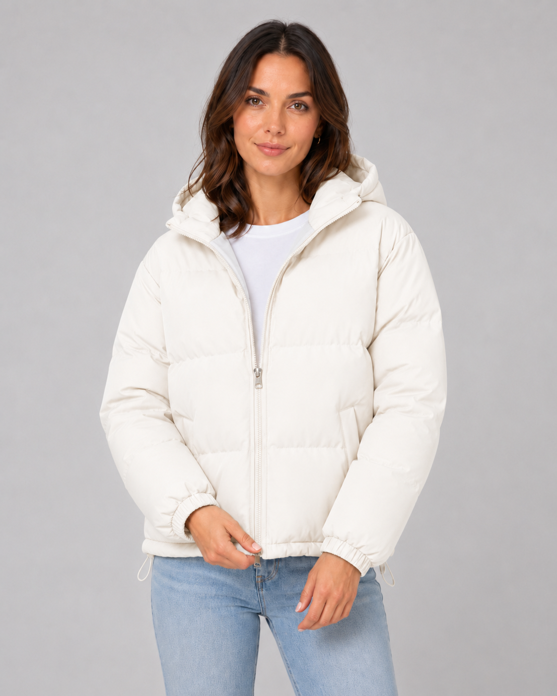 Metteline | Winterjacke Damen Gesteppt mit Kapuze und Kordelzug