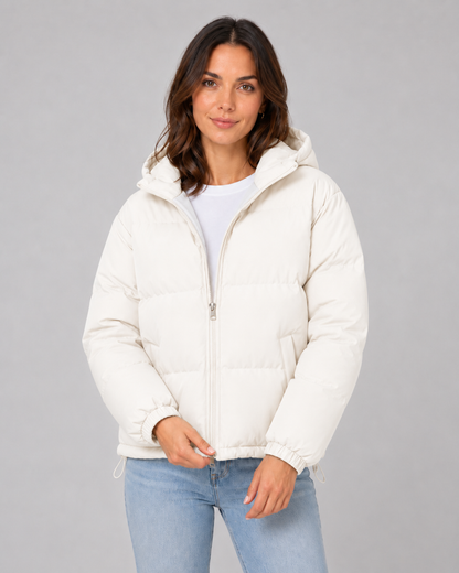 Metteline | Winterjacke Damen Gesteppt mit Kapuze und Kordelzug