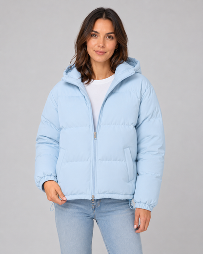 Metteline | Winterjacke Damen Gesteppt mit Kapuze und Kordelzug
