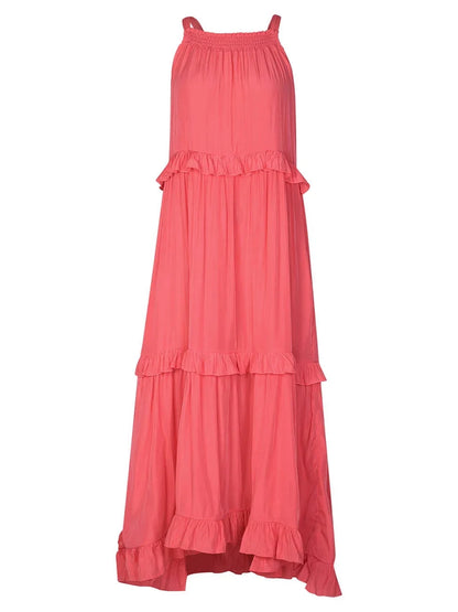 Emilia | Neckholder Maxikleid mit Rüschen für Damen